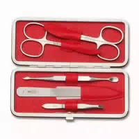 Dreiturm Solingen Dreiturm Maniküre Etui 5 Teilig Solingen Rosso
