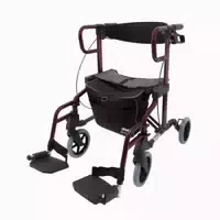2 In 1 Rollator Und Transportrollstuhl Diamond Deluxe