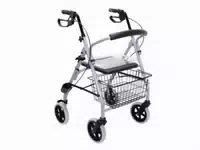 Standard Leichtgewicht Rollator mit Korb, Rückenbügel, Stockhalter, Tablett