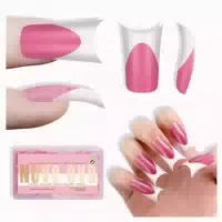 Nagelspitzen Duck Short Duck Nails White French Tip Brown Pi 1 st