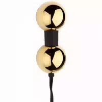 Dg Lab Bi Polar Doppel Analkugel Elektrode Gold