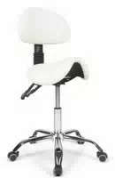 Dunimed Ergonomischer Sattelhocker Mit Rückenlehne Weiß
