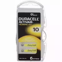 Batterien für Hörgeräte Duracell 10 6 Stück