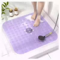 Duschmatte Antirutsch Saugnäpfen Violett 53 X 53 cm Quadrat 1 st