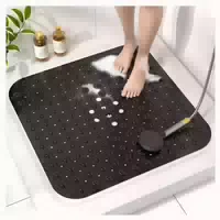 Duschmatte Rutschfest Saugnäpfe Schwarz 53 X 53 cm Quadrati 1 st