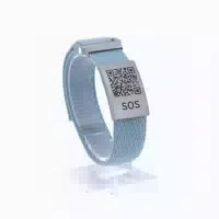 Sos Notfallarmband Mit Qr Code Mit Textilband Hellblau 1 St