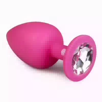 Easytoys Analplug Aus Silikon In Pink Mit Zierstein Mittel