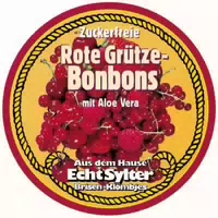 Echt Sylter Rote Grütze Bonbons mit Aloe Vera Zuckerfrei 70 g Bonbons