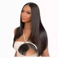 Echthaar Perücke Humanhair 50 cm 5x5 Lace Front Glueless Nat 1 st