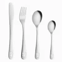 Edelstahl Besteck Set 4 Teile Gabel Löffel Messer 1 st