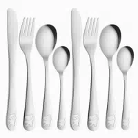 Edelstahl Besteck Set 8 Teile Graviertes 1 st