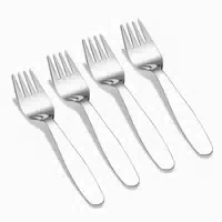 Edelstahl Kinderbesteck Set 4 Gabeln 18 8 Silber 1 st