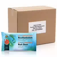 Edlich & Habel Feuchte Waschhandschuhe für Pflege Waschlappen