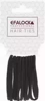 Efalock Haargummi Dick 10 stk Schwarz