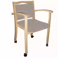 Einrichtungsdesign24 Seniorenstuhl Mit Armlehnen Auf Rollen Alexander