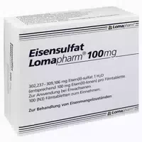 Eisensulfat Lomapharm 100mg 100 St Filmtabletten