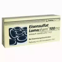 Eisensulfat Lomapharm 100mg 20 St Filmtabletten