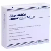 Eisensulfat Lomapharm 65mg 100 St Überzogene Tabletten