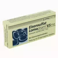 Eisensulfat Lomapharm 65mg 20 St Überzogene Tabletten