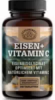 Eisentabletten Eisen Eisenbisglycinat mit Vitamin C Stark Vegan De Scheunengut 240 Tabletten