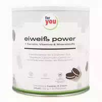For You Eiweiã Power Cookies & Cream Pulver
