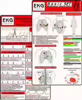 Ekg Basic Set 2er Set Herzrhythmusstörungen, Ekg Auswertung Medizinische Taschen Karte