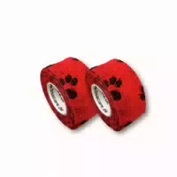 Lisacare Fingerpflaster 2,5cm X 4,5m 2er Pfote Rot 2 St