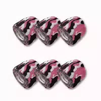 Lisacare Pflasterverband 5cm X 4,5m 6er Set Camo Rosa 6 St