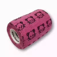 Lisacare Selbsthaftende Bandage Katze Rosa 7,5cm X 4,5m 1 st