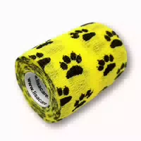 Lisacare Selbsthaftende Bandage Pfote Gelb 7,5cm X 4,5m 1 St