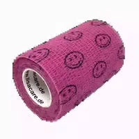 Lisacare Selbsthaftende Bandage Smiley Rosa 7,5cm X 4,5m 1 st