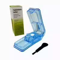 Lisacare Tablettenschneider mit Tablettenfach Schwarz 1 st