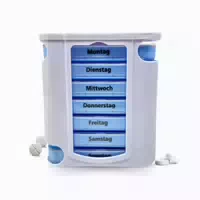 Lisacare Tablettentower Tablettenbox Blau Weiß 1 St