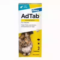 Adtab Katze 2 8 Kg Kautablette Gegen Zecken Und Flöhe
