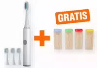 Elektrische Zahnbürste Inkl 4 Bürstenaufsätze Gratis Zahnstocher