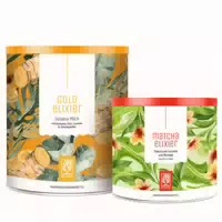 Elixier Duo Paket Goldene Milch Matcha Latte Pulver Kurkuma 480 G Vegan Superfood Naturtreu