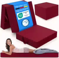 Eloneo Klappmatratze 15 cm Dick, Waschbar, Versch Größen & Farben, Geeignet für Hausstauballergiker
