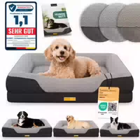 Eloneo Orthopädisches Hundebett, Größe S Schwarz