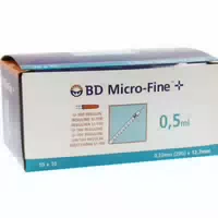 Bd Micro Fine Insulinspritze 0,5 Ml U100 8 Mm 100x0 5 Ml Spritzen