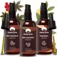 Emma Grün Set Mit Jojobaöl Bio, Rizinusöl Bio & Mandelöl Kaltgepresst