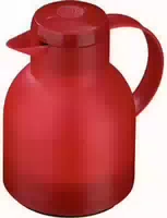 Emsa Samba Isolierkanne Quick Press 1,0 Liter Transluzent Rot