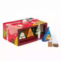 Ets Teegeschenk mit Schleife Red Santa Christmas Bio