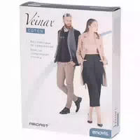 Enovis™ Veinax Damen Kompressionsstrümpfe, Baumwolle, Größe 2, Schwarz, Größe 4