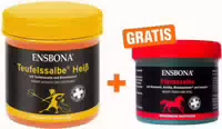 Ensbona Teufelssalbe Heiß 200 ml Salbe Gratis Pferdesalbe 50 ml Ensbona Classic