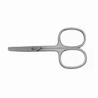 Nagelschere, Aufgebogen, Glatt, Vernickelt Babyschere, Stumpfe Spitze