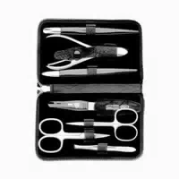 Reißverschluss Etui Schrumpfleder, Vernickelt