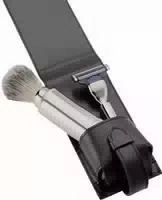 Erbe Shaving Shop Rasierset Dreiteilig, Verchromt Schwarz,