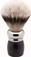 Erbe Shaving Shop Rasierpinsel Wurzelholz Silber