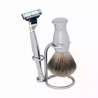 Erbe Solingen Rasiergarnitur Gillette Mach3 Vernickelt
