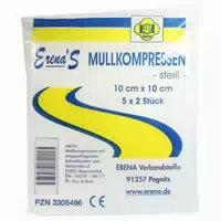 Erena Steril Mullkompressen 10x10 Cm 8fach 5x2 St